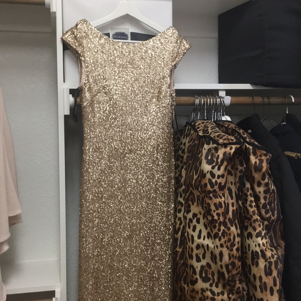 Gold sequin gown